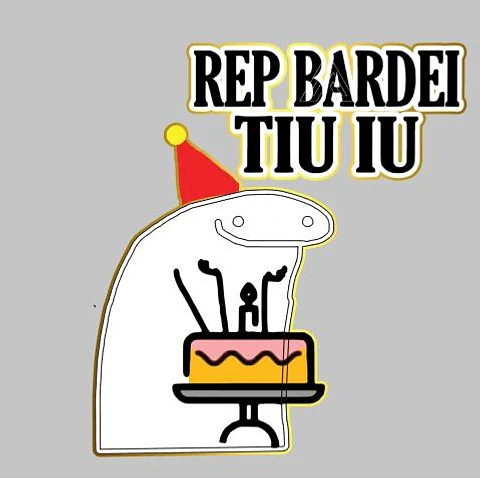 Arquivo de Corte Topo de Bolo Flork Rep Bardei Happy Birthday 9