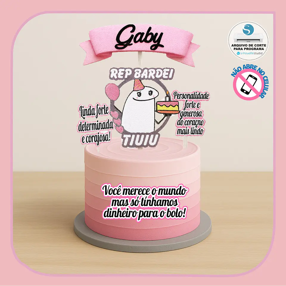 Arquivo de Corte Topo de Bolo Flork Rep Bardei Happy Birthday 2 1