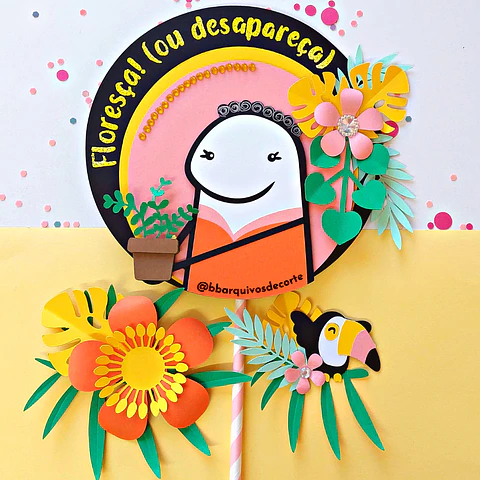 Arquivo de Corte Topo de Bolo Flork Diversos Frases Engraçados 37