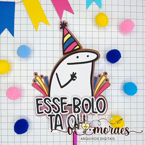 Arquivo de Corte Topo de Bolo Flork Diversos Frases Engraçados 35