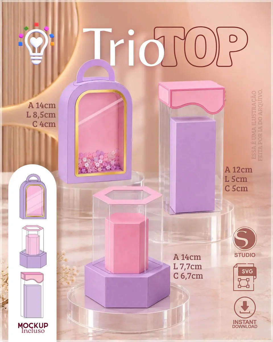 Arquivo de Corte Trio Top Mockups 1