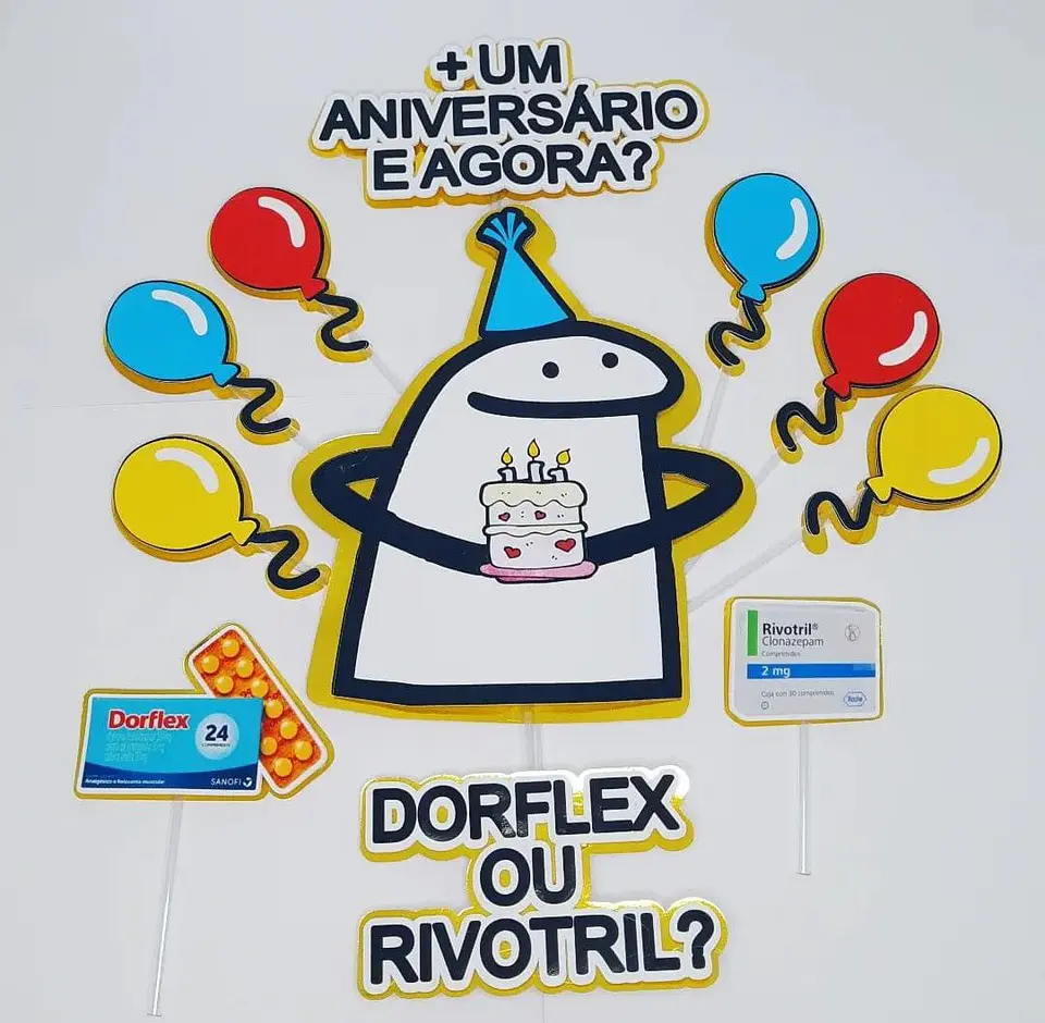 Arquivo de Corte Topo de Bolo Flork Diversos Frases Engraçados 8 1