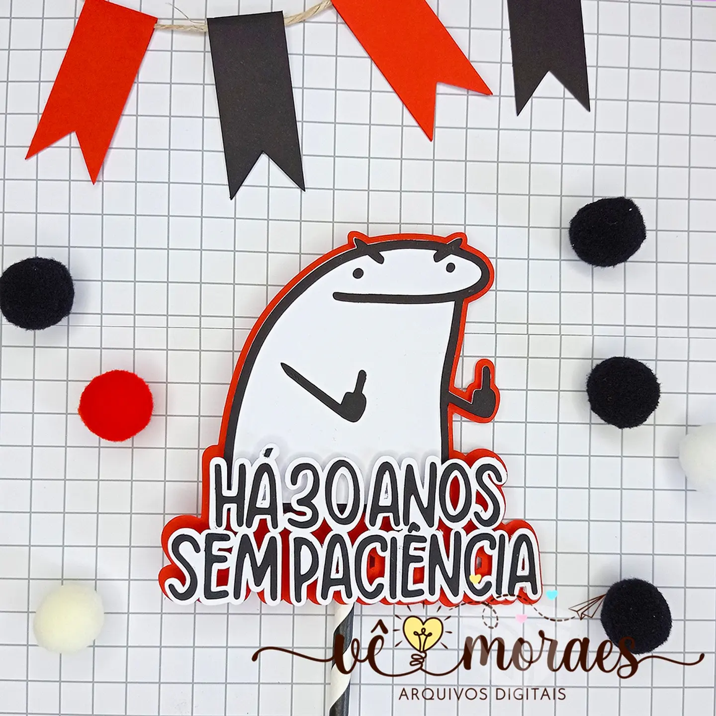 Arquivo de Corte Topo de Bolo Flork Estressada Paciência Nervoso 1 1
