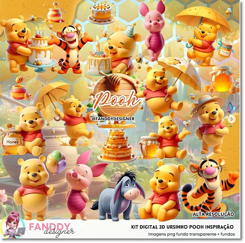 Kit Digital Ursinho Pooh 336