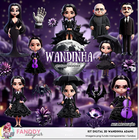 Kit Digital Wandinha Adams 347