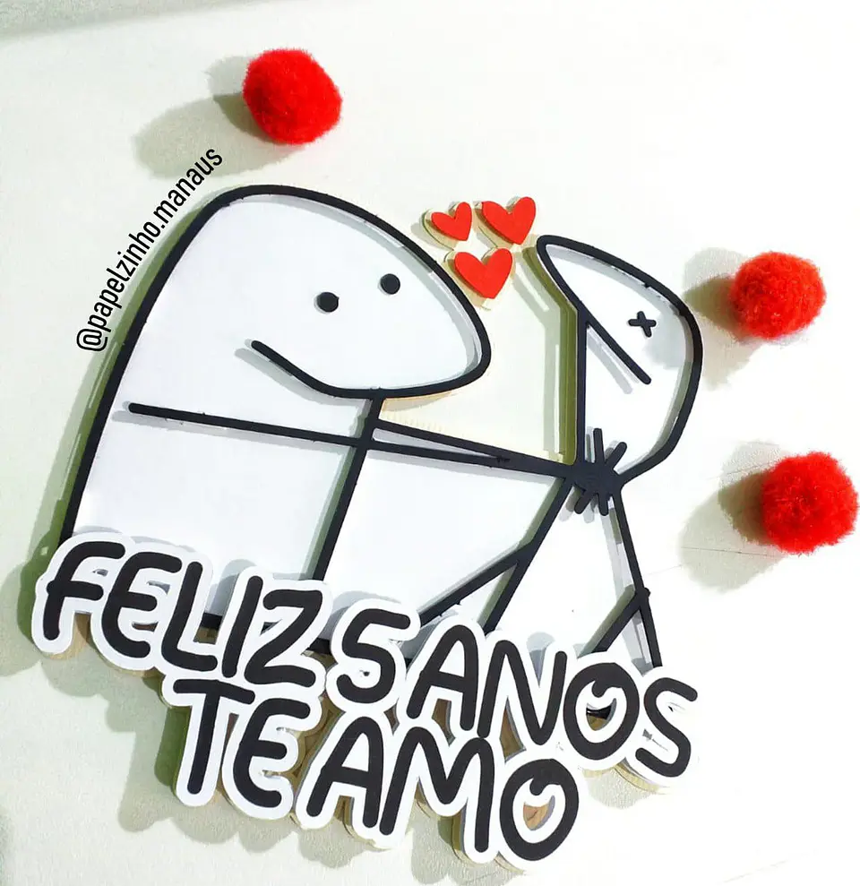 Arquivo de Corte Topo de Bolo Flork Casal Amor Eu Te Amo 5 1