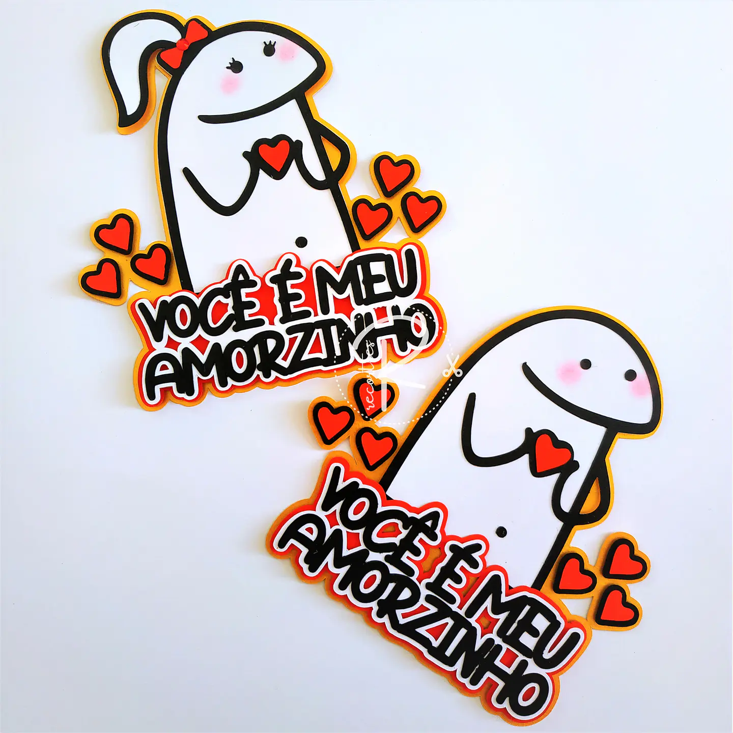 Arquivo de Corte Topo de Bolo Flork Casal Amor Eu Te Amo 2 1