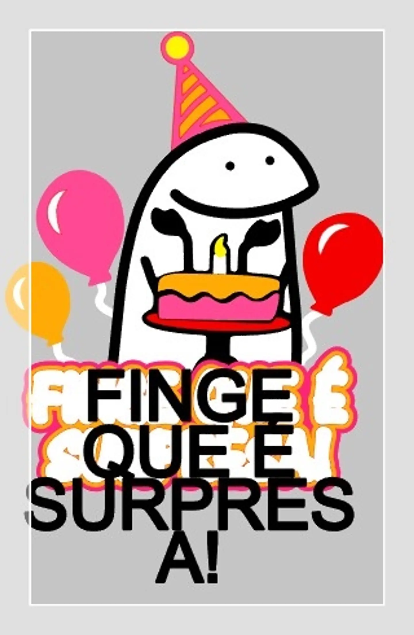 Arquivo de Corte Topo de Bolo Flork Finge que é Surpresa 1 1