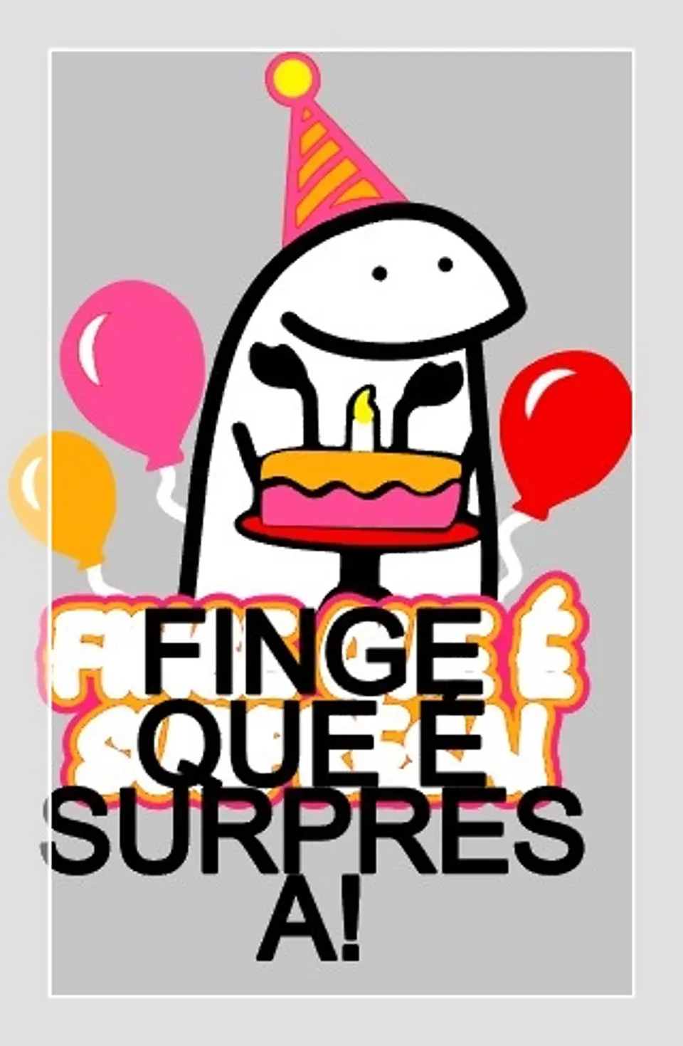 Arquivo de Corte Topo de Bolo Flork Finge que é Surpresa 1 1
