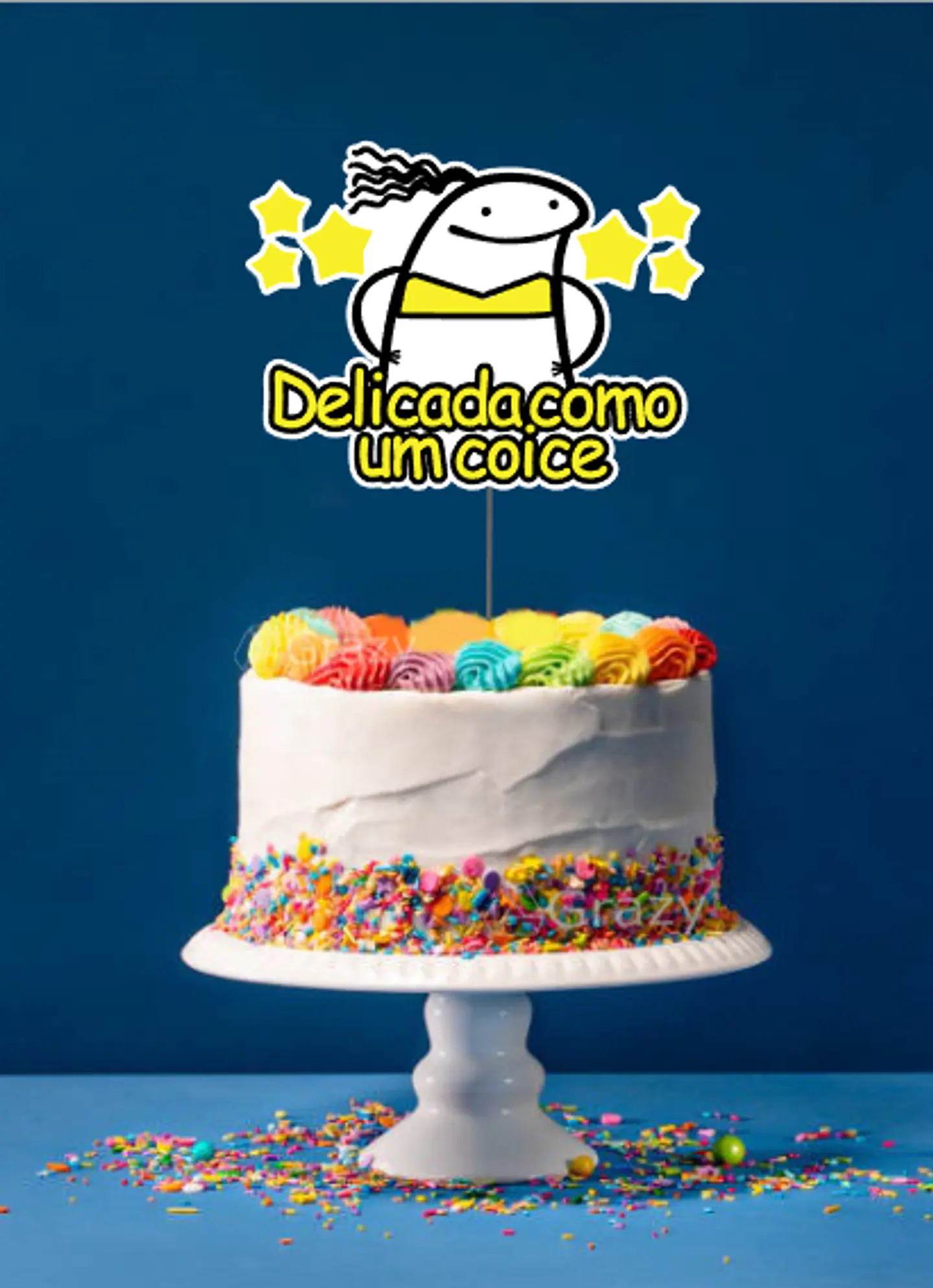 Arquivo de Corte Topo de Bolo Flork Delicada 3 1