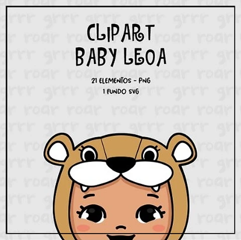 Kit Digital Cliparts Baby Leoa 15