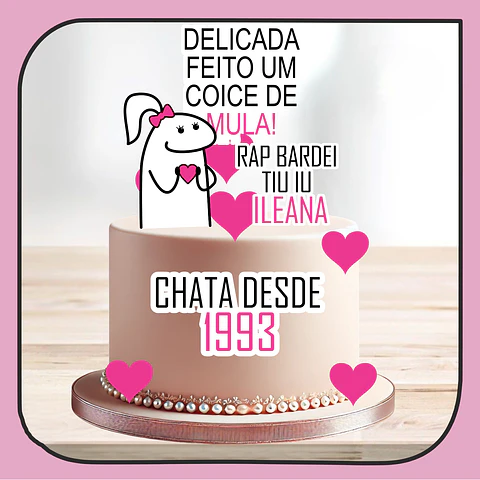 Arquivo de Corte Topo de Bolo Flork Delicada 2