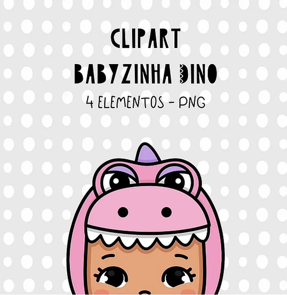 Kit Digital Clipart Babyzinha Dino 11 1