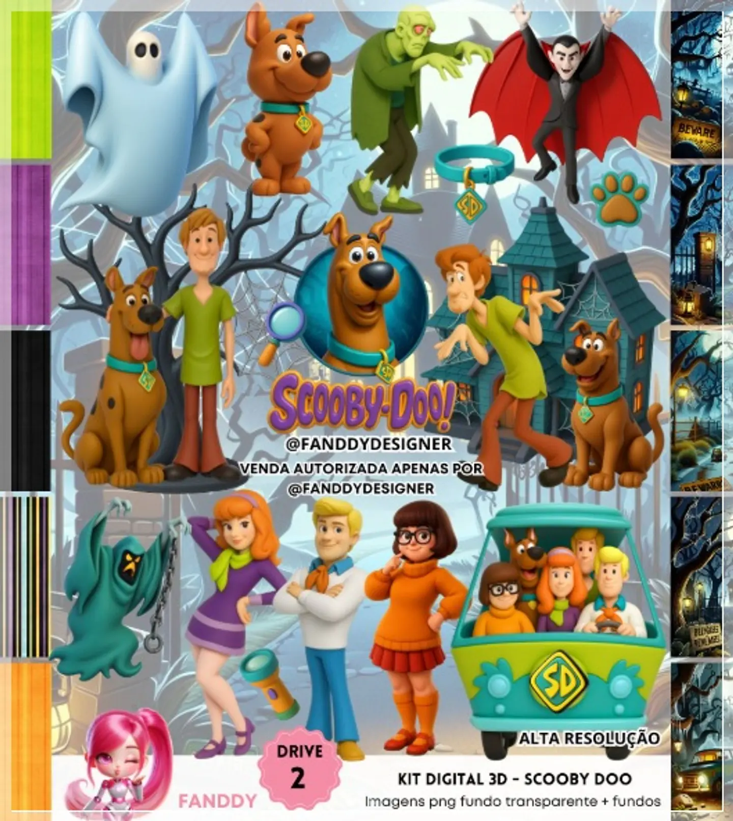 Kit Digital Scooby Doo 3d 293 1