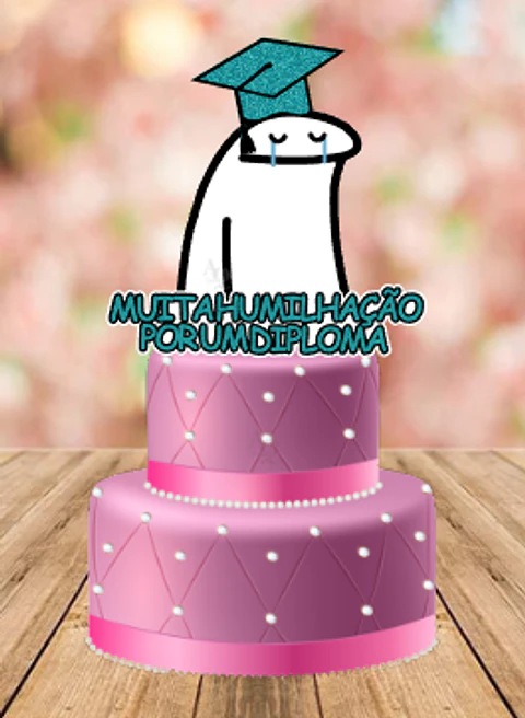 Arquivo de Corte Topo de Bolo Flork Formatura 1