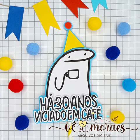 Arquivo de Corte Topo de Bolo Flork Café 2