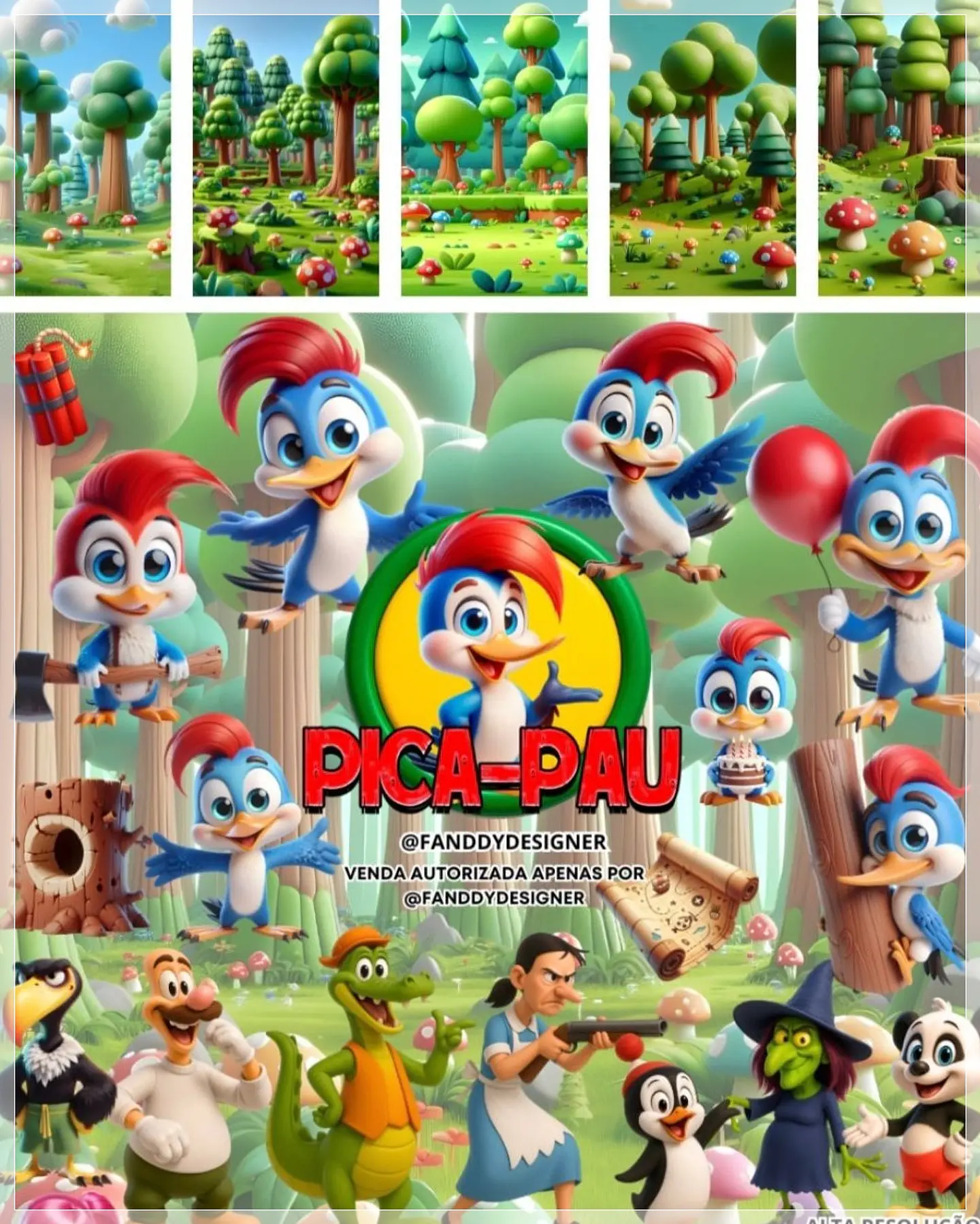 Kit Digital Pica Pau 3d 267 1