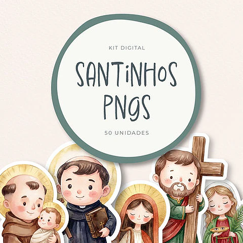 Kit Digital Santinhos Catolicos 7