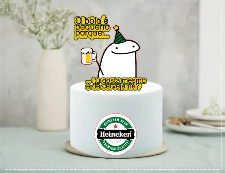 Arquivo de Corte Topo de Bolo Flork Cerveja Bebidas Cachaceiro Cachaceira 2 1