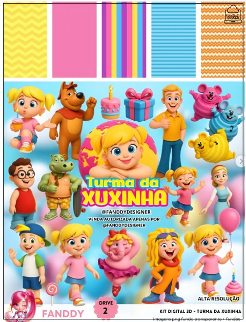 Kit Digital Xuxinha 3d 351