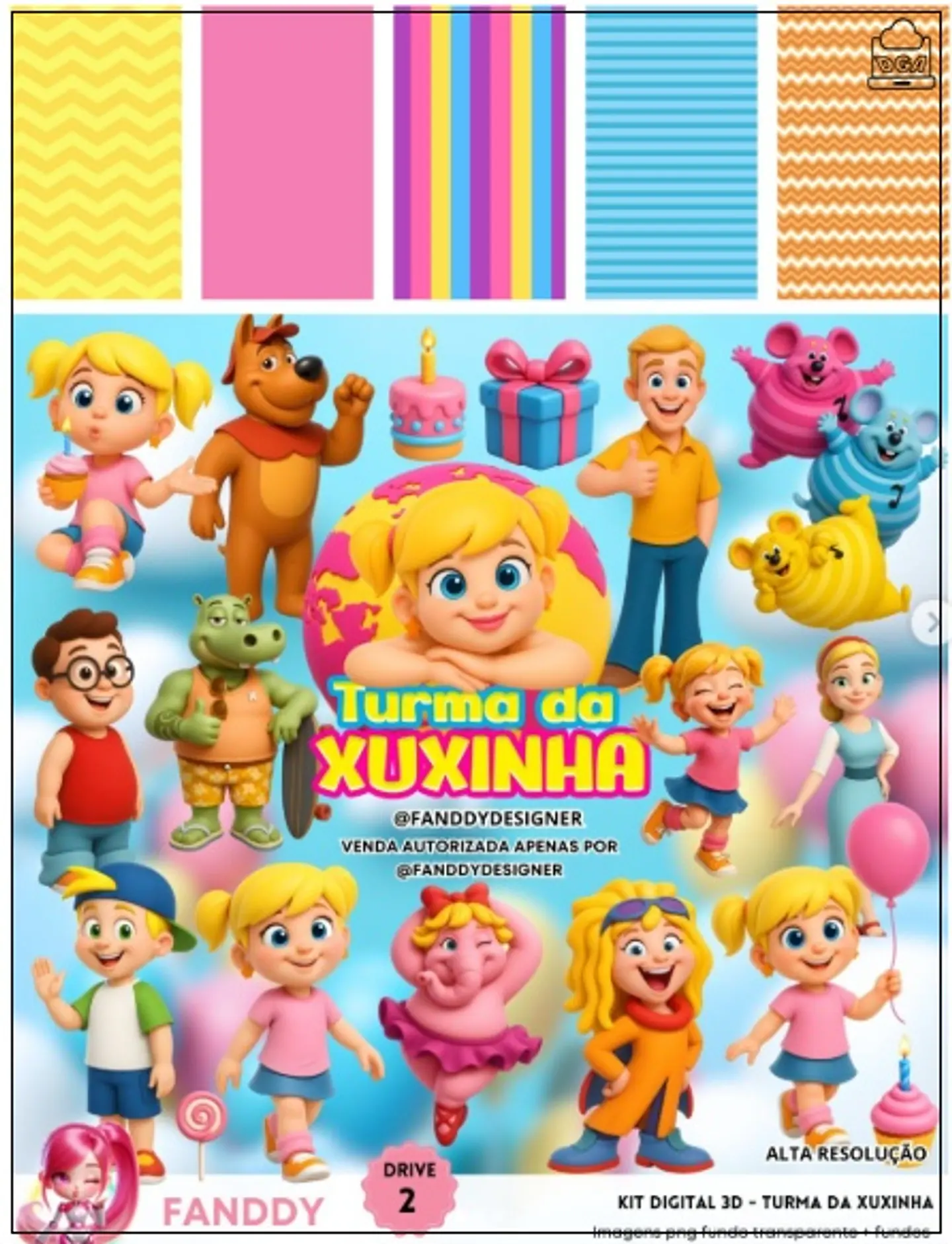 Kit Digital Xuxinha 3d 351 1