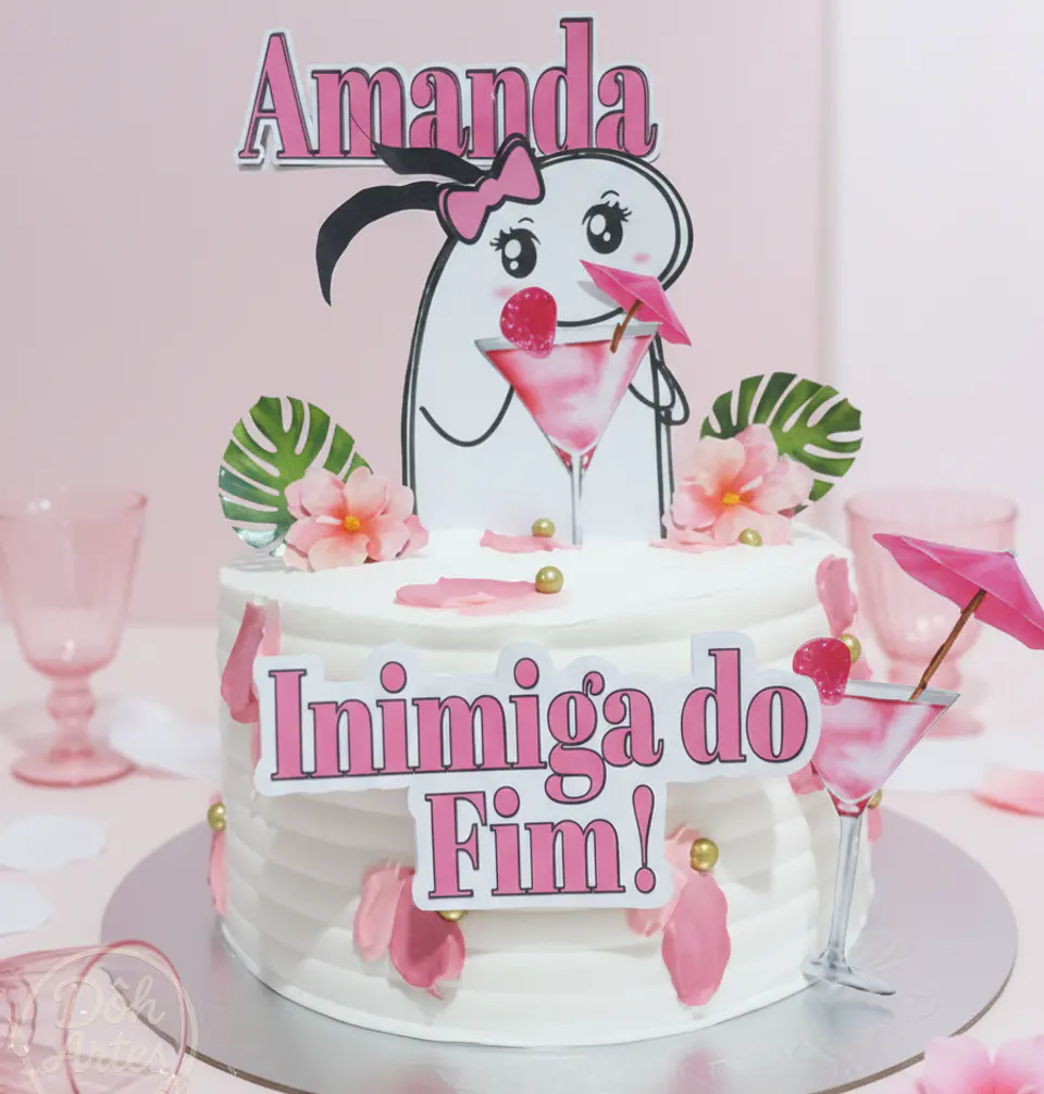 Arquivo de Corte Topo de Bolo Flork Cerveja Bebidas Cachaceiro Cachaceira 3 1