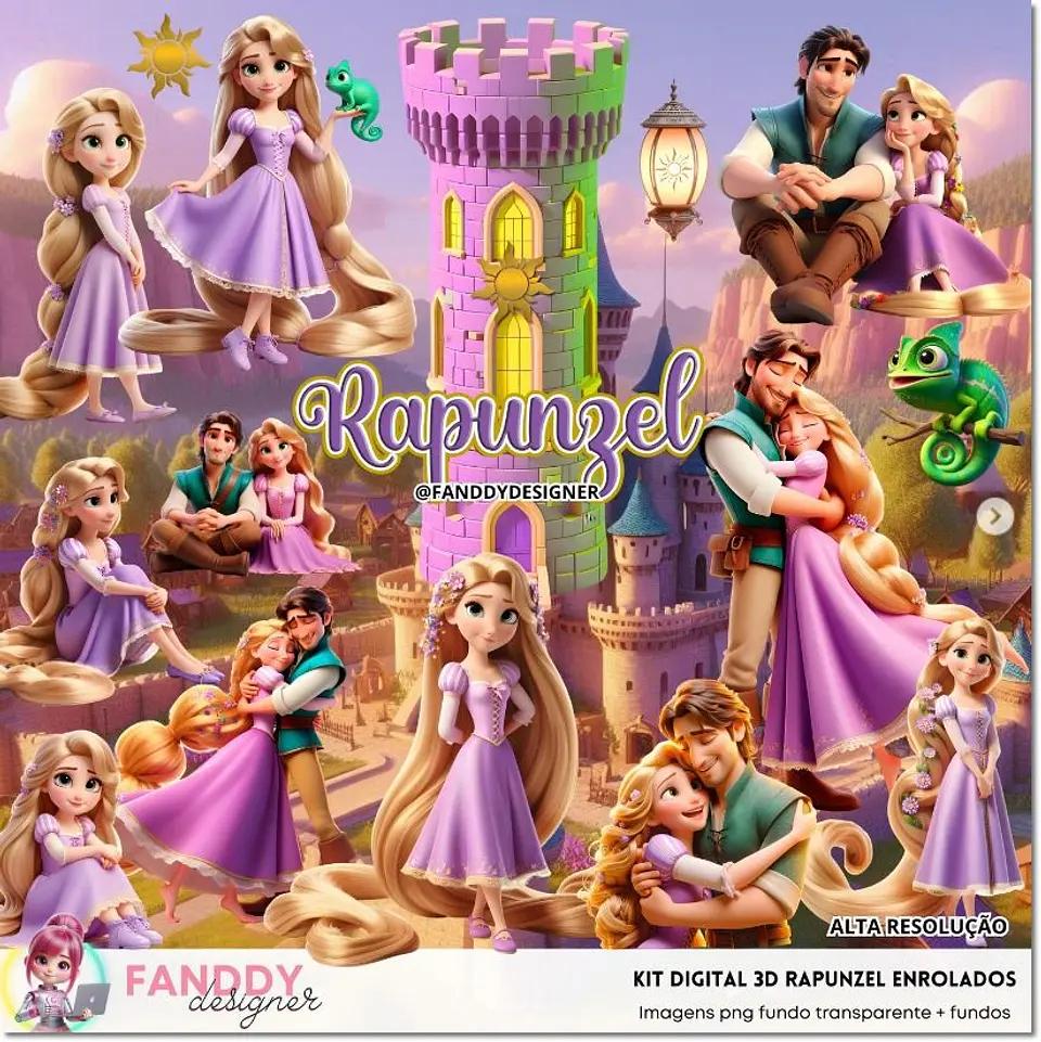 Kit Digital Rapunzel Completo 284 1
