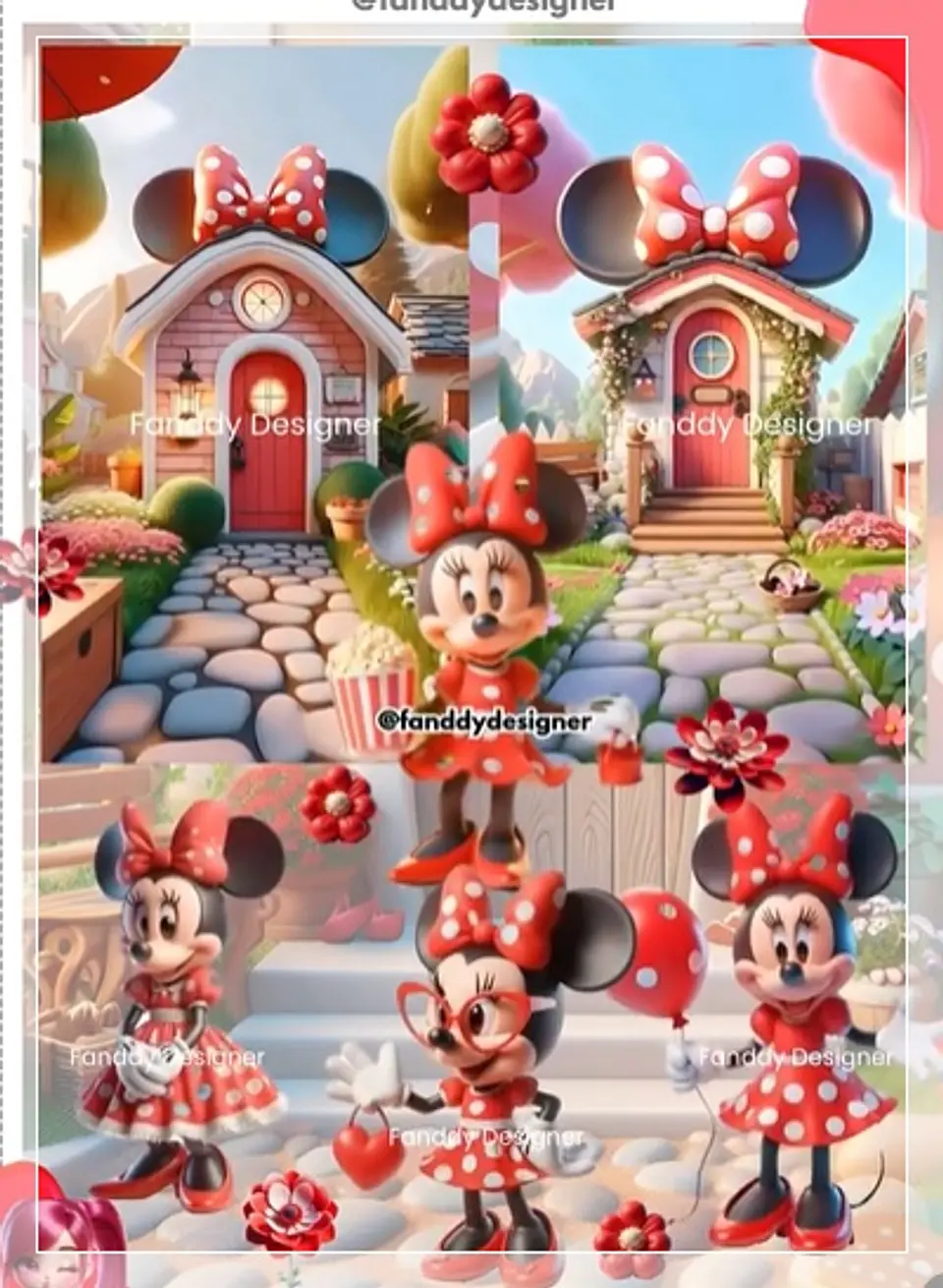 Kit Digital Animado Minnie Vermelha 20 1