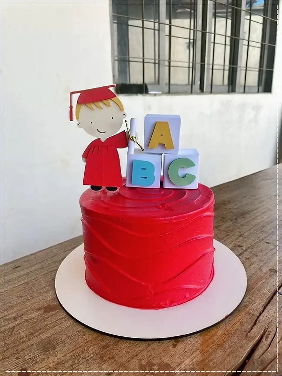 Arquivo de Corte Topo de Bolo Formatura Menino ABC - Mesversário 14 1