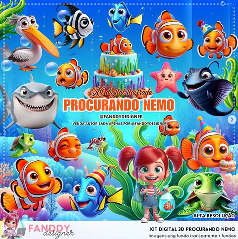 Kit Digital Procurando Nemo 280
