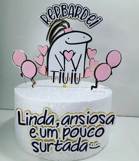Arquivo de Corte Topo de Bolo Flork Frases Femininas Mulheres 1