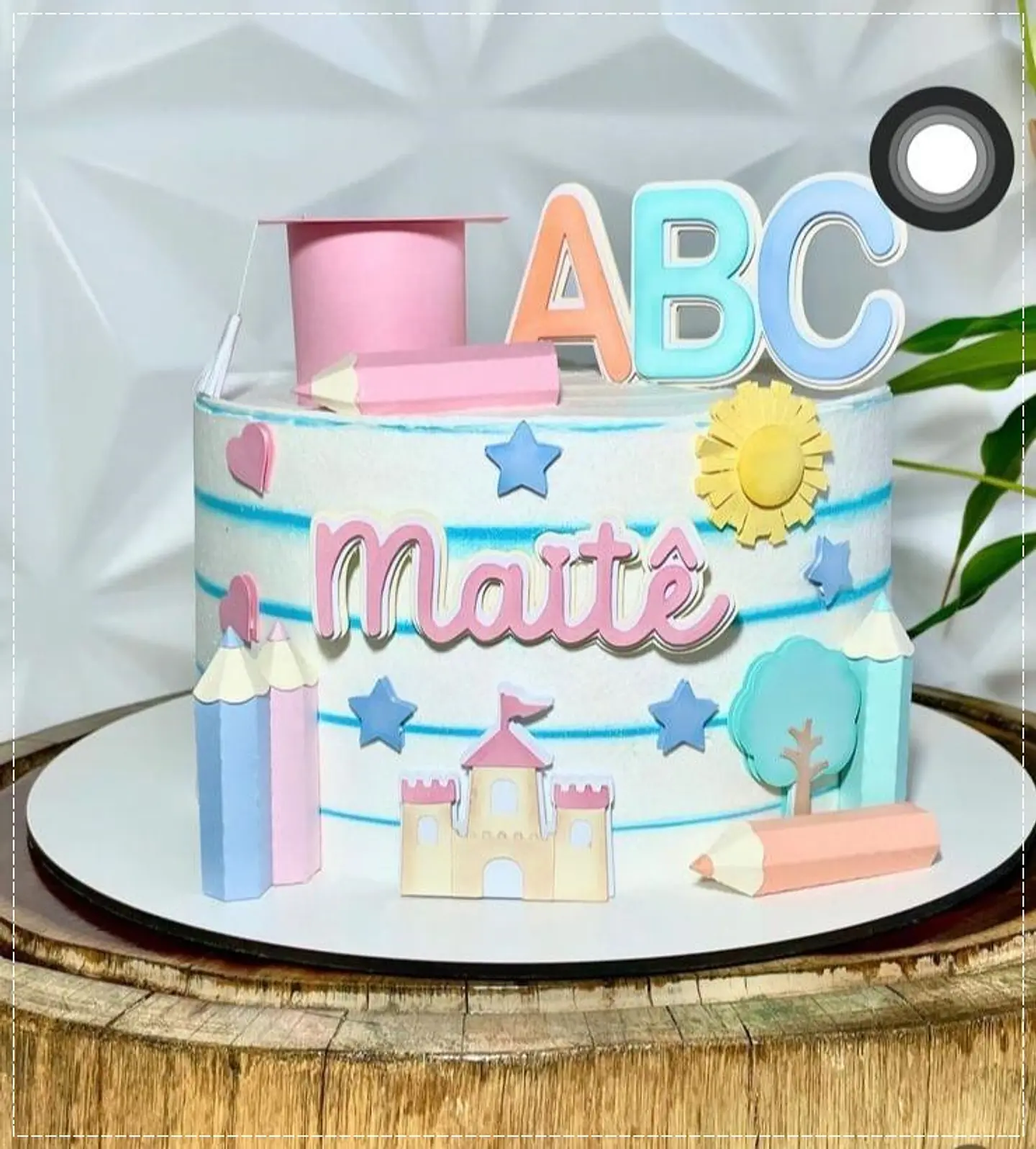 Arquivo de Corte Topo de Bolo Formatura Menina ABC - Mesversário 23 1