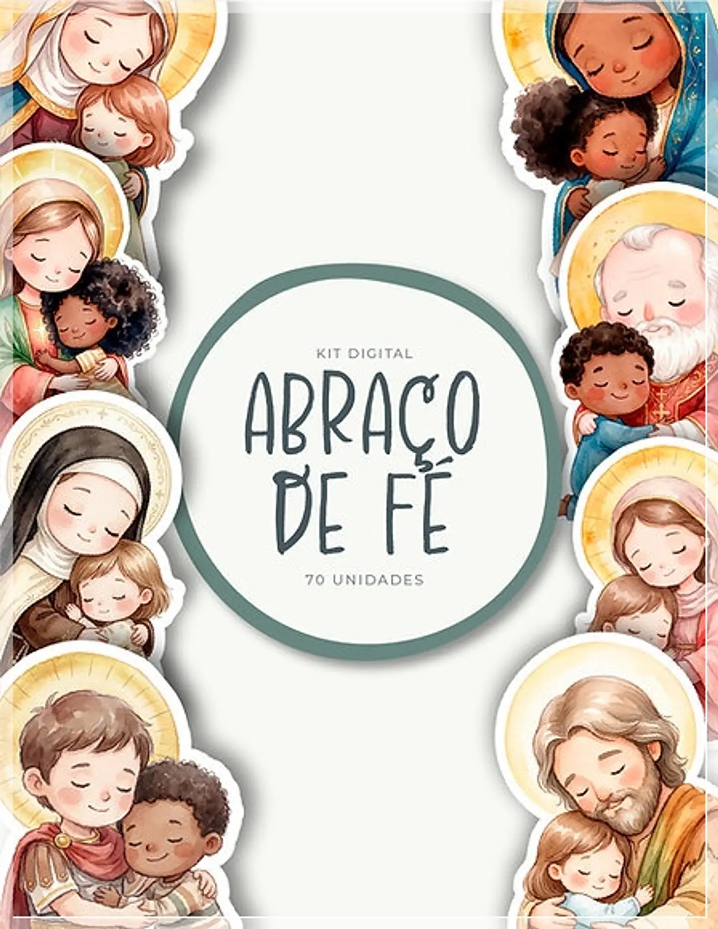 Kit Digital Abraço de Fé Vol 01 Santinhos 1