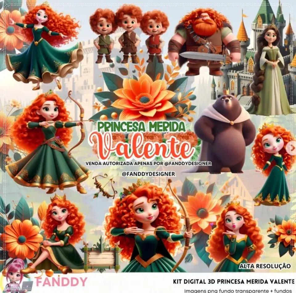 Kit Digital Princesa Merida Valente 275 1