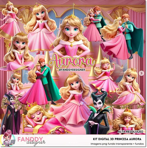 Kit Digital Princesa Aurora 274