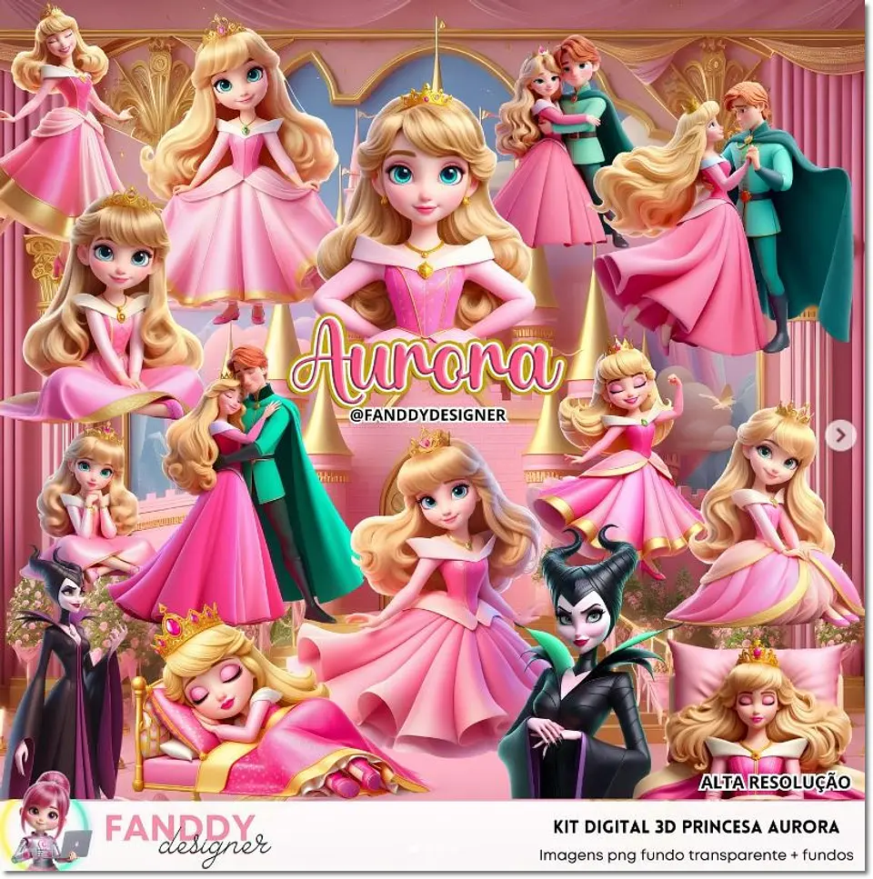 Kit Digital Princesa Aurora 274 1