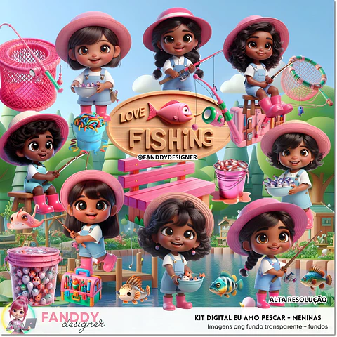 Kit Digital Pescaria Meninas 266