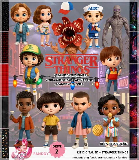 Kit Digital Stranger Things 3d 303