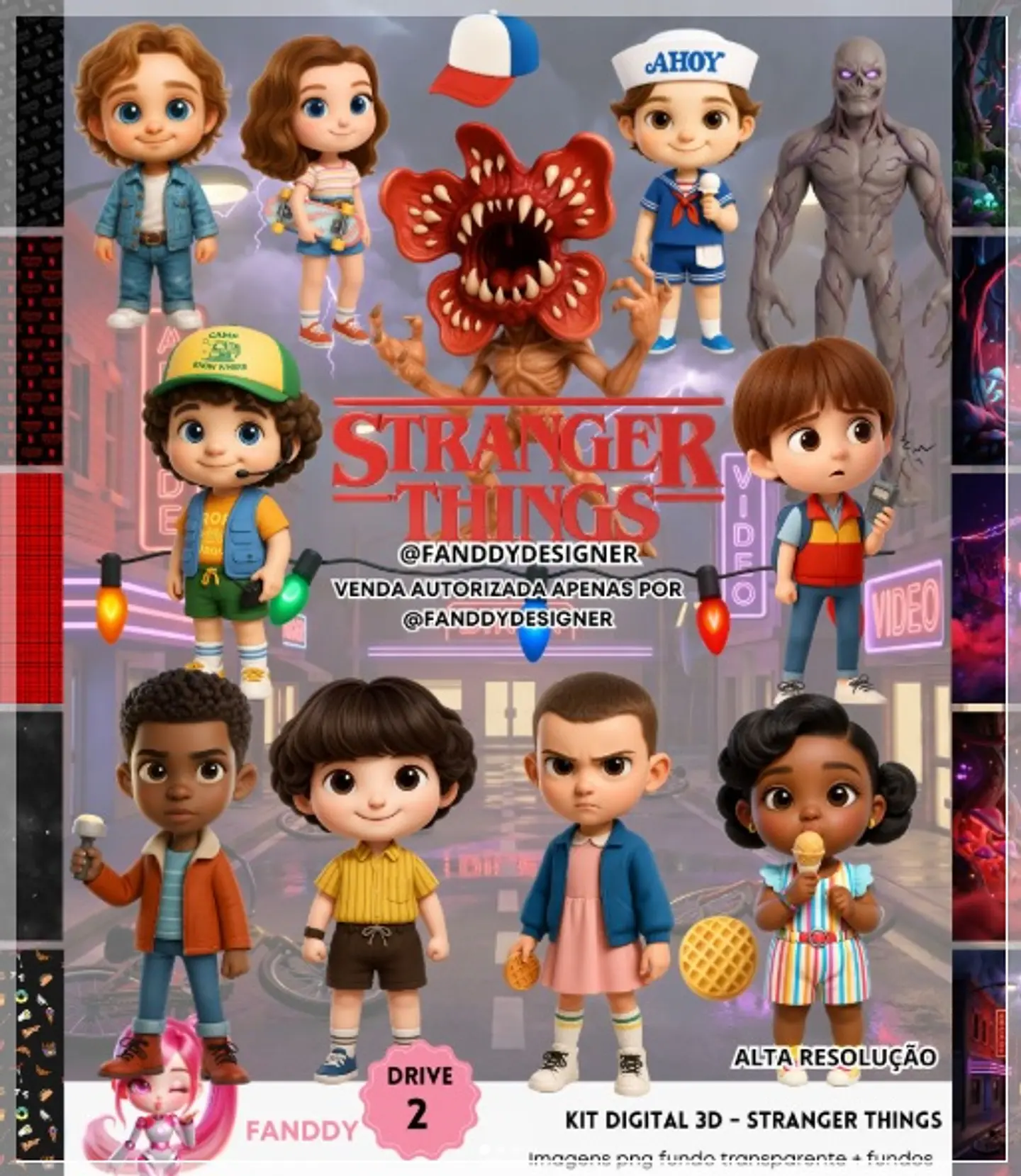 Kit Digital Stranger Things 3d 303 1