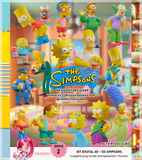 Kit Digital Os Simpsons 3d 247