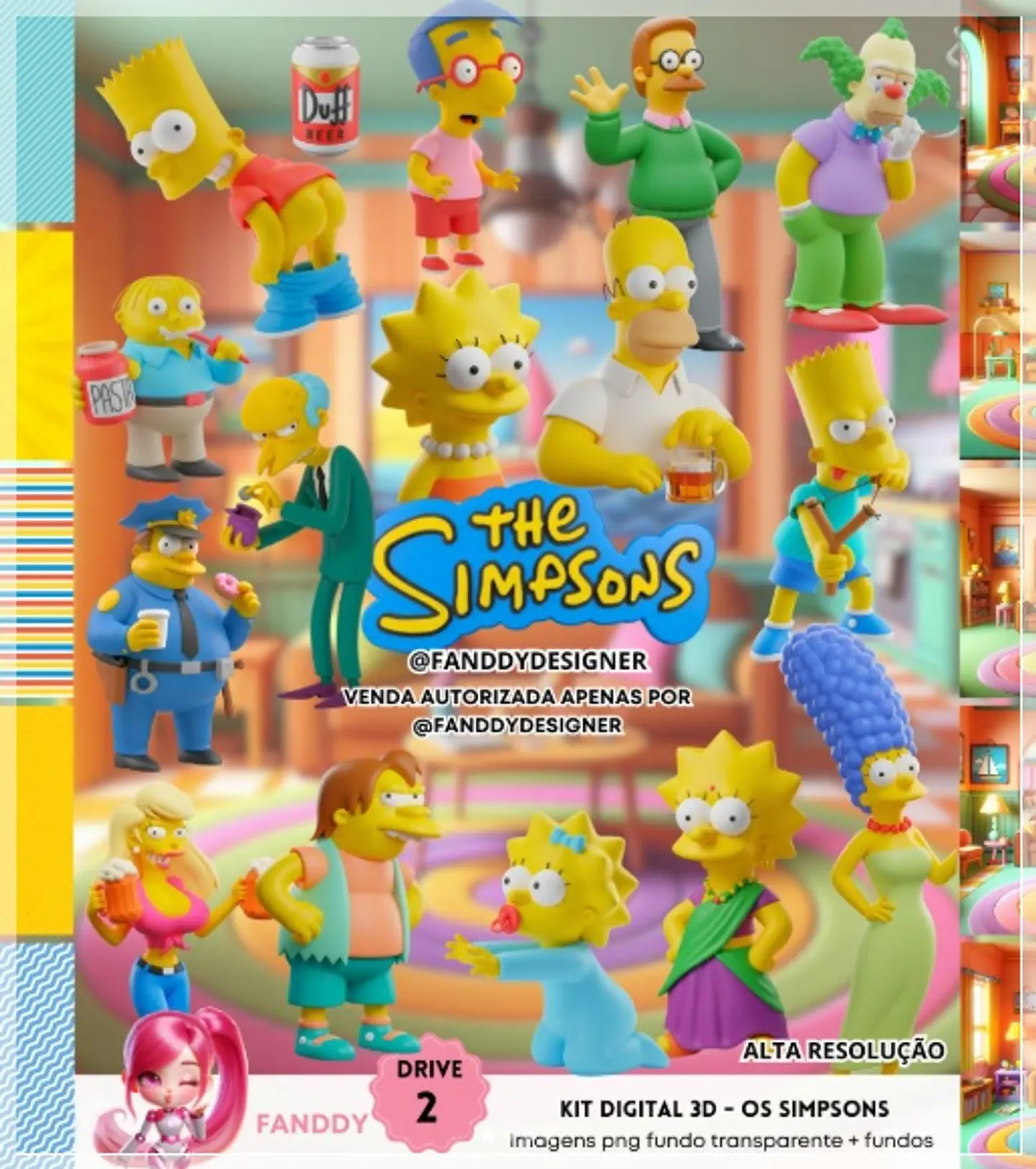 Kit Digital Os Simpsons 3d 247 1