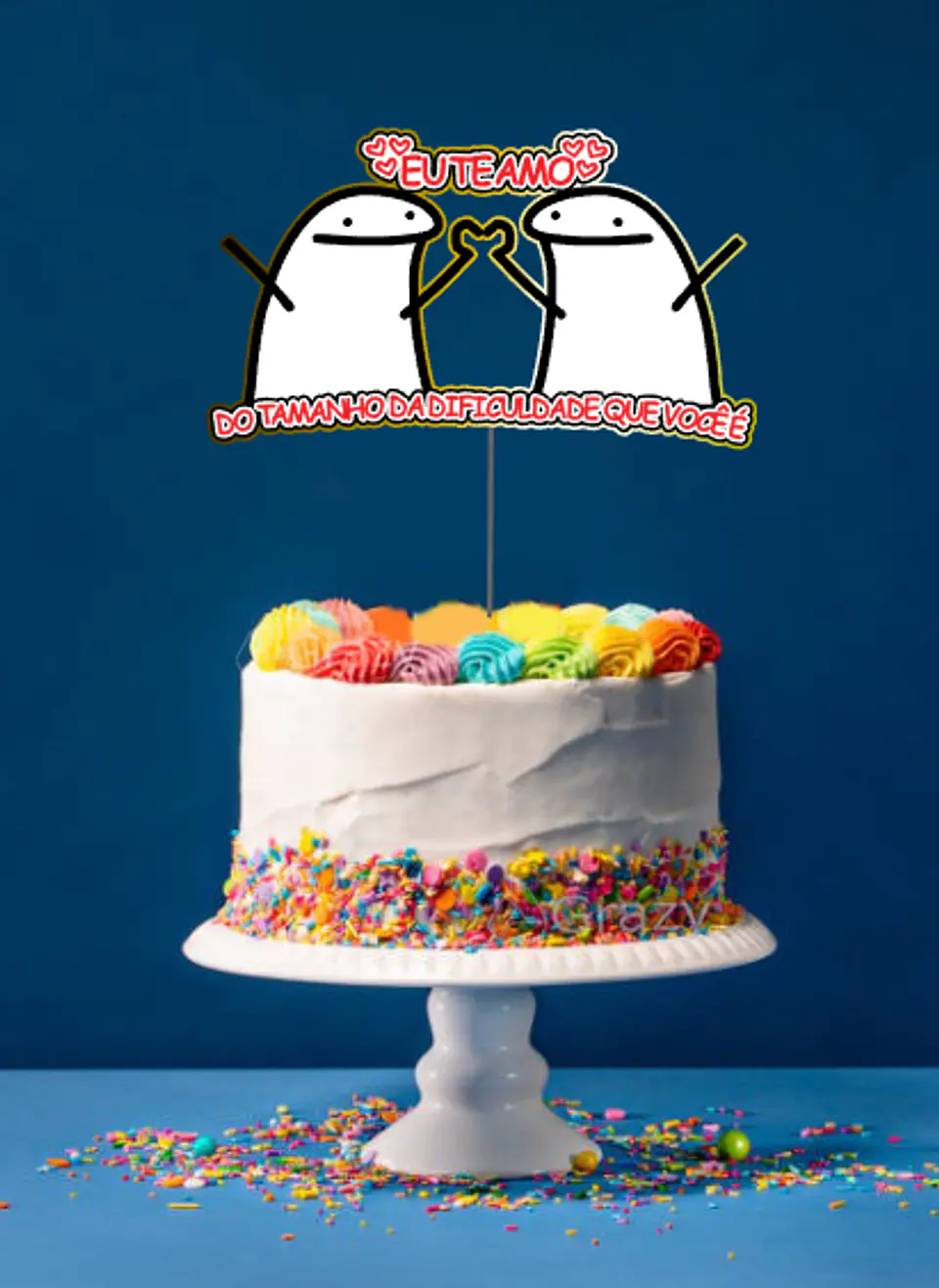 Arquivo de Corte Topo de Bolo Flork Casal Amor Eu Te Amo 15 1