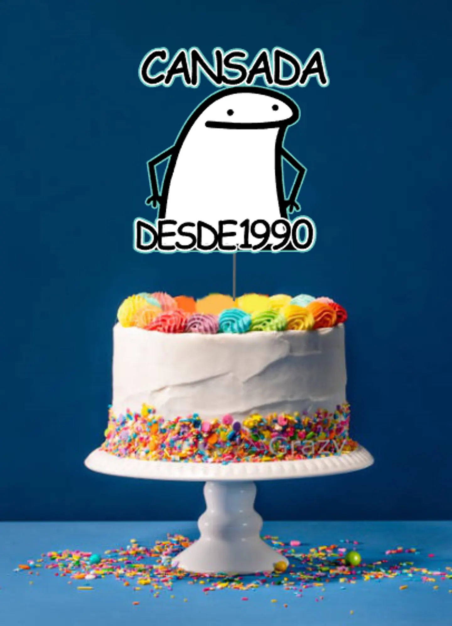 Arquivo de Corte Topo de Bolo Flork Cansada Cansado 3 1