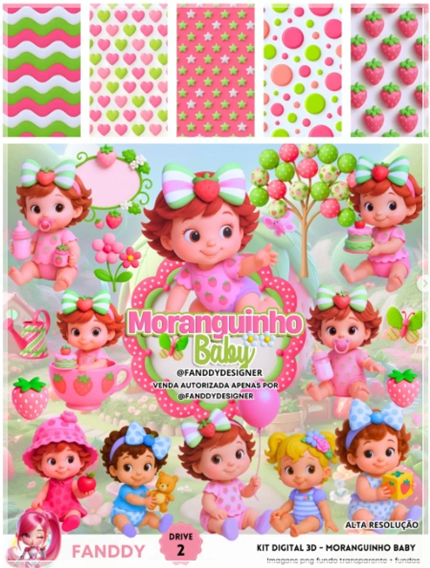 Kit Digital Moranguinho Baby 3d 230 1