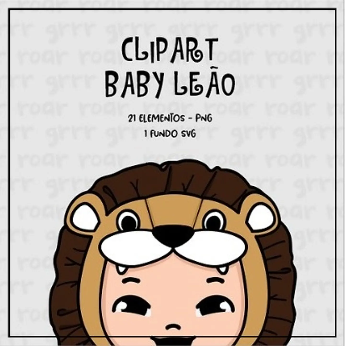Kit Digital Clipart Baby Leão 13 1