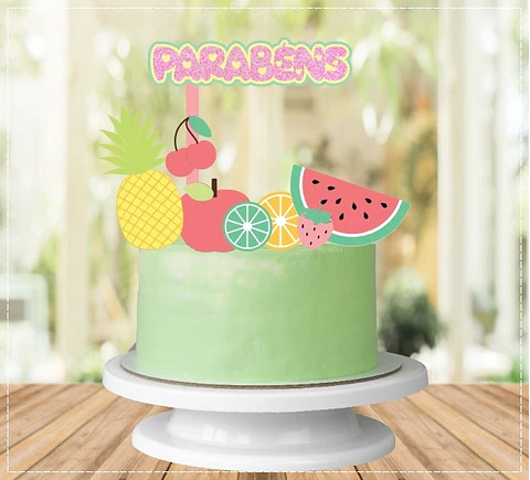 Arquivo de Corte Topo de Bolo Feira Frutinhas Pomar 60