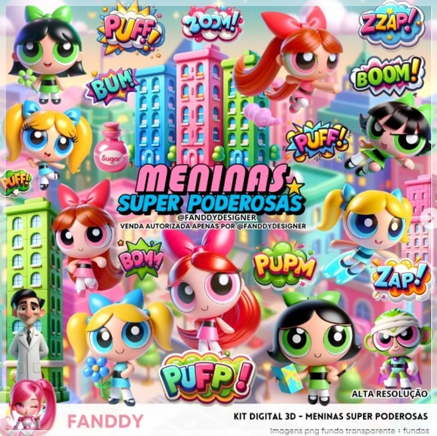 Kit Digital Meninas Super Poderosas 202 1