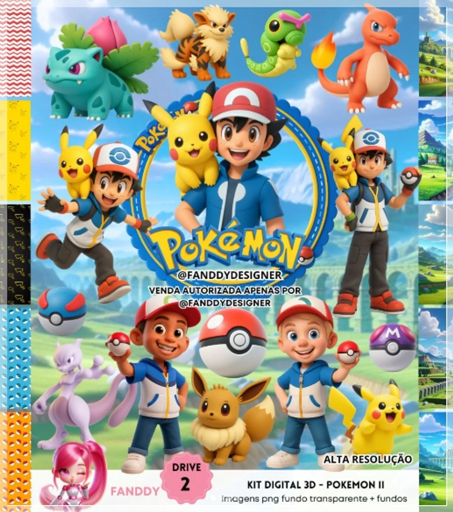Kit Digital Pokemon Ii 3d 270 1