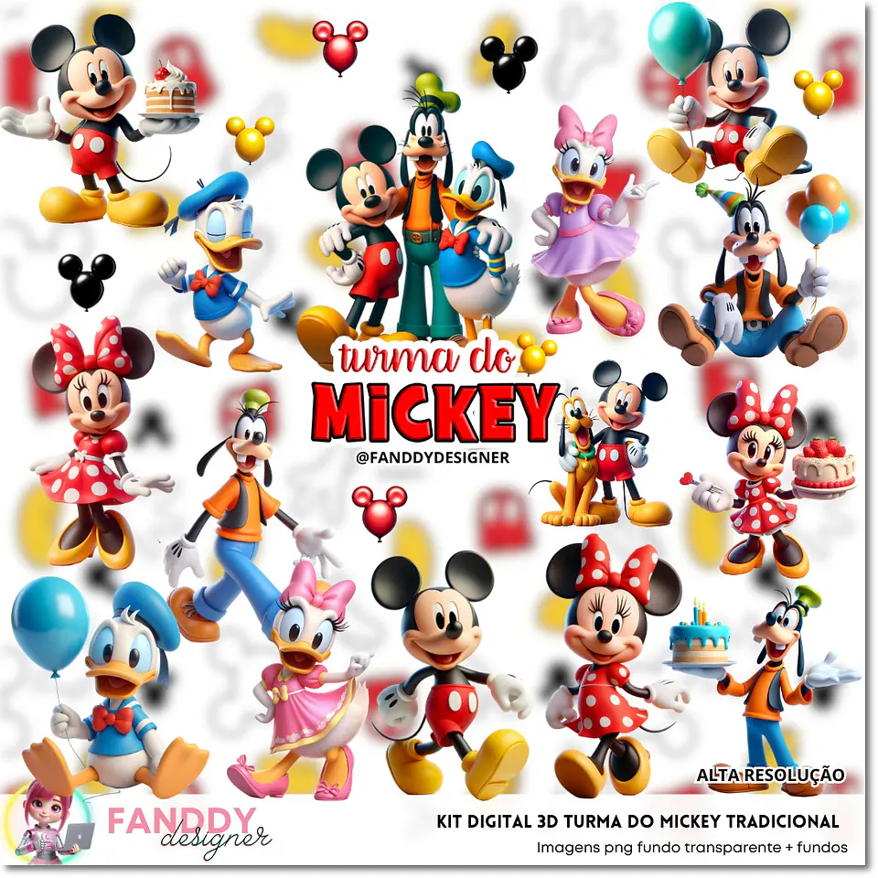 Kit Digital Mickey e Sua Turma 211 1