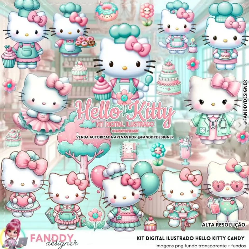 Kit Digital Hello Kitty Candy 162 1